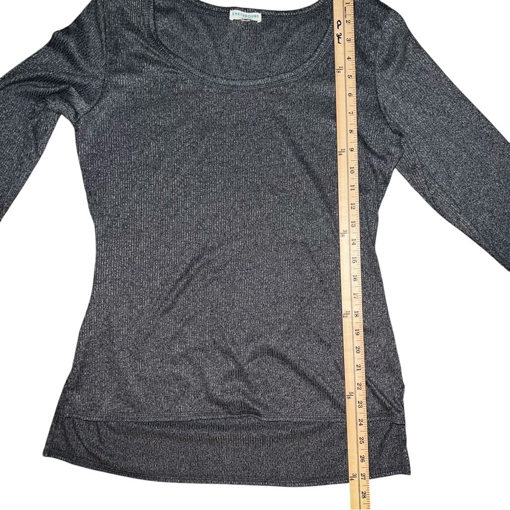 Earthbound XXL Gray Ribbed Top - Picture 3 of 7